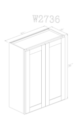 Wall 27" - Almond White 27 Inch Wall Cabinet - ZCBuildingSupply